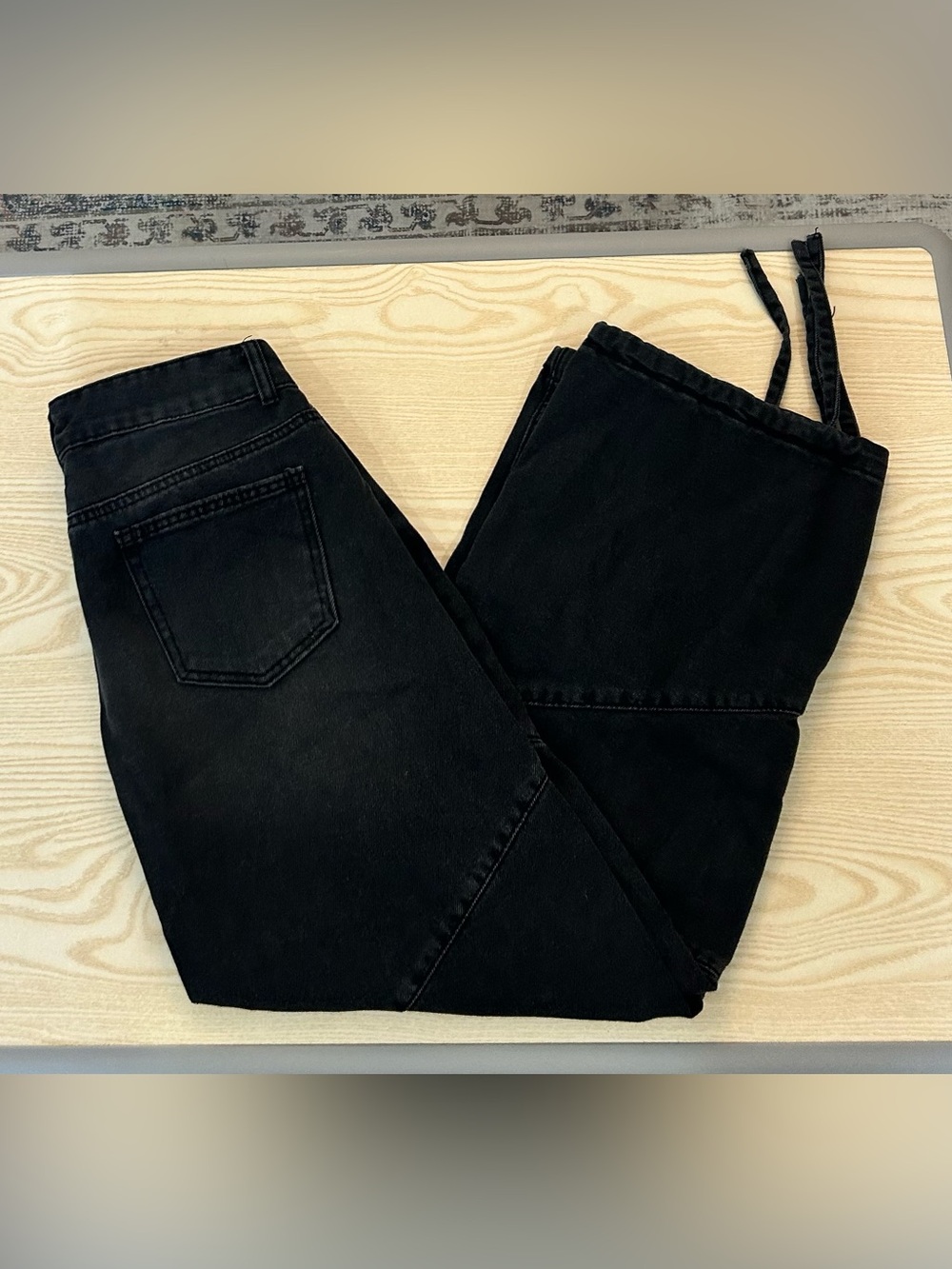 Madden NYC Black Wash Barrel Jeans